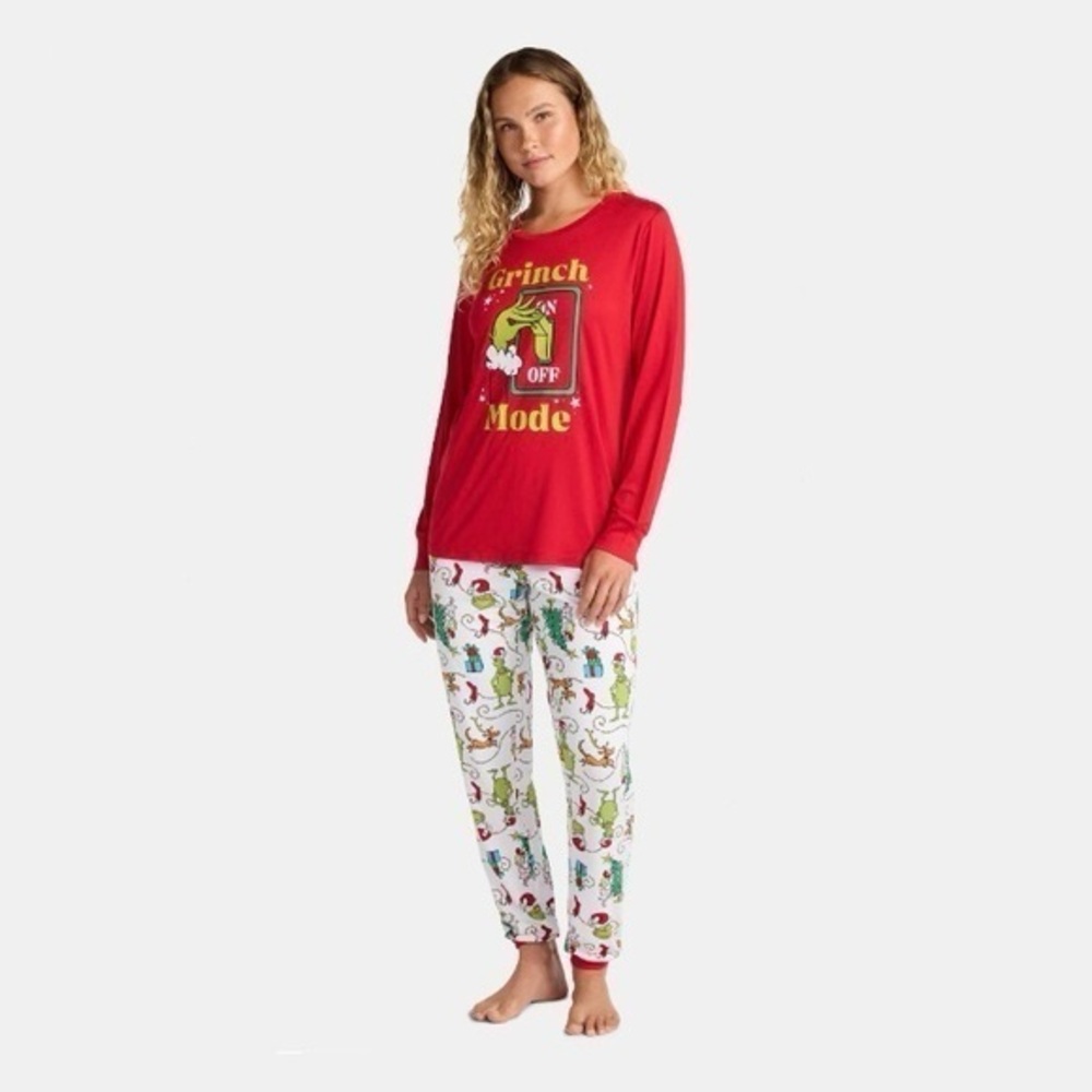 NWT. DR. SEUSS The Grinch “Grinch Mode” Women’s 2pc Pajamas
